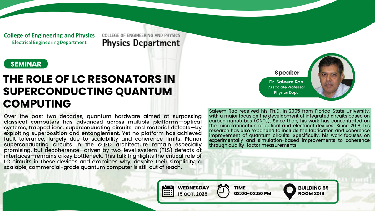 Seminar on LC Resonators in Superconducting Quantum Computing