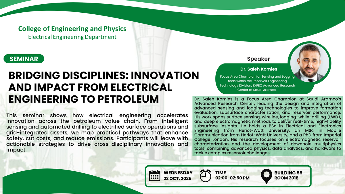 Seminar on Innovation from Electrical to Petroleum Engineering