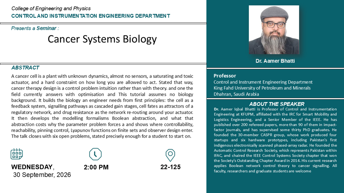 Seminar: Cancer Systems Biology