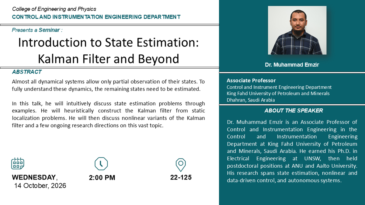 Seminar: Introduction to State Estimation: Kalman Filter and Beyond
