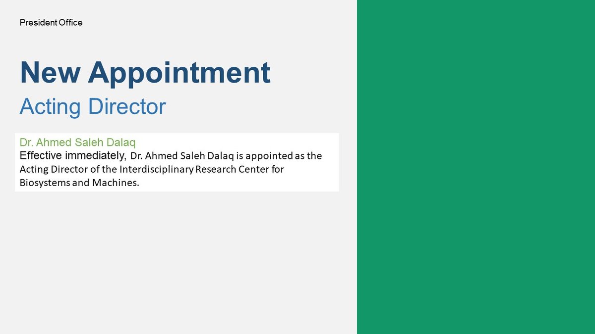 New Leadership Appointments in Departments