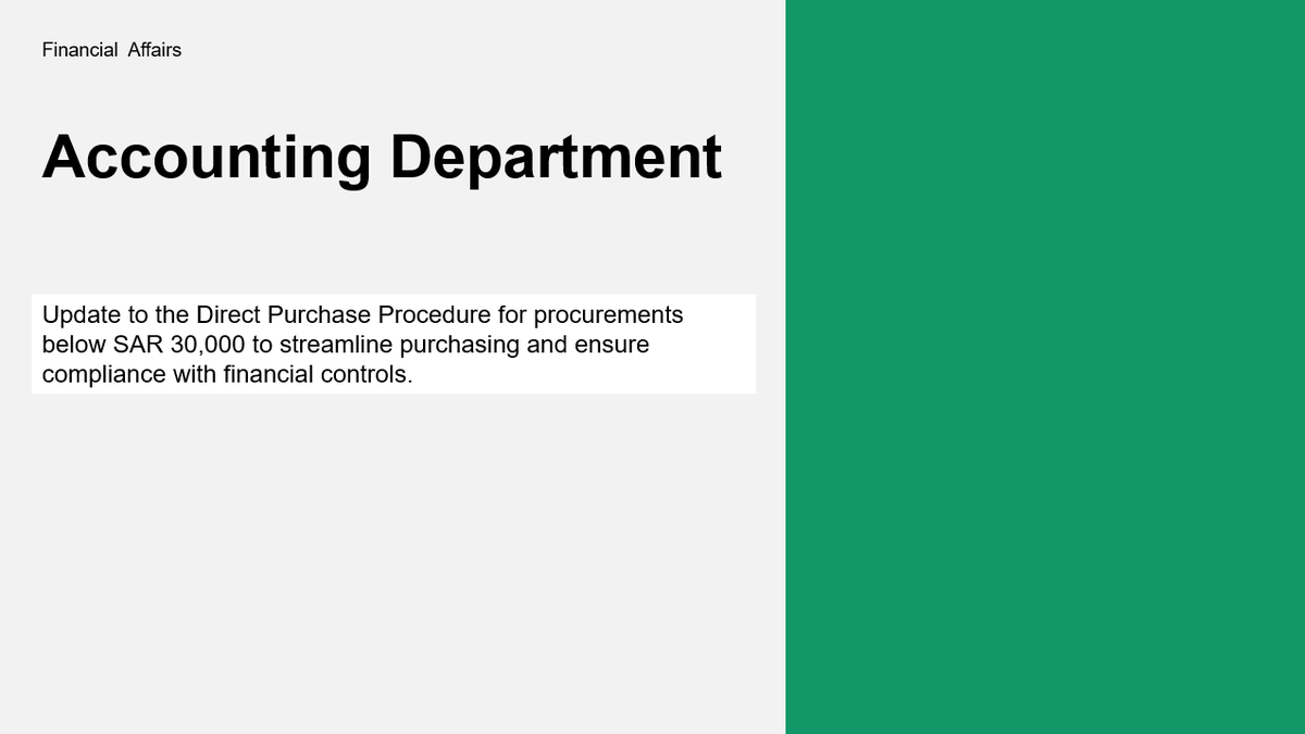 Update to the Direct Purchase Procedure