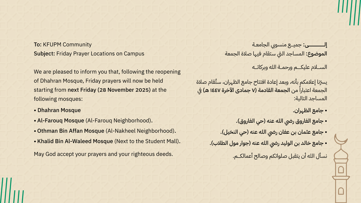 Friday Prayer Locations